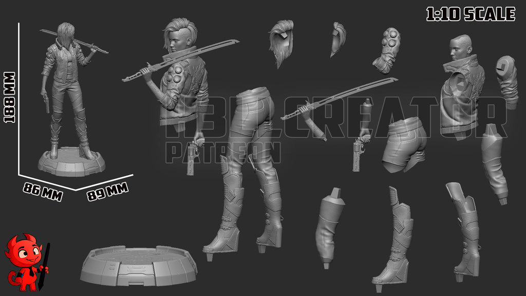 Figurine à peindre - V - Cyberpunk 2077