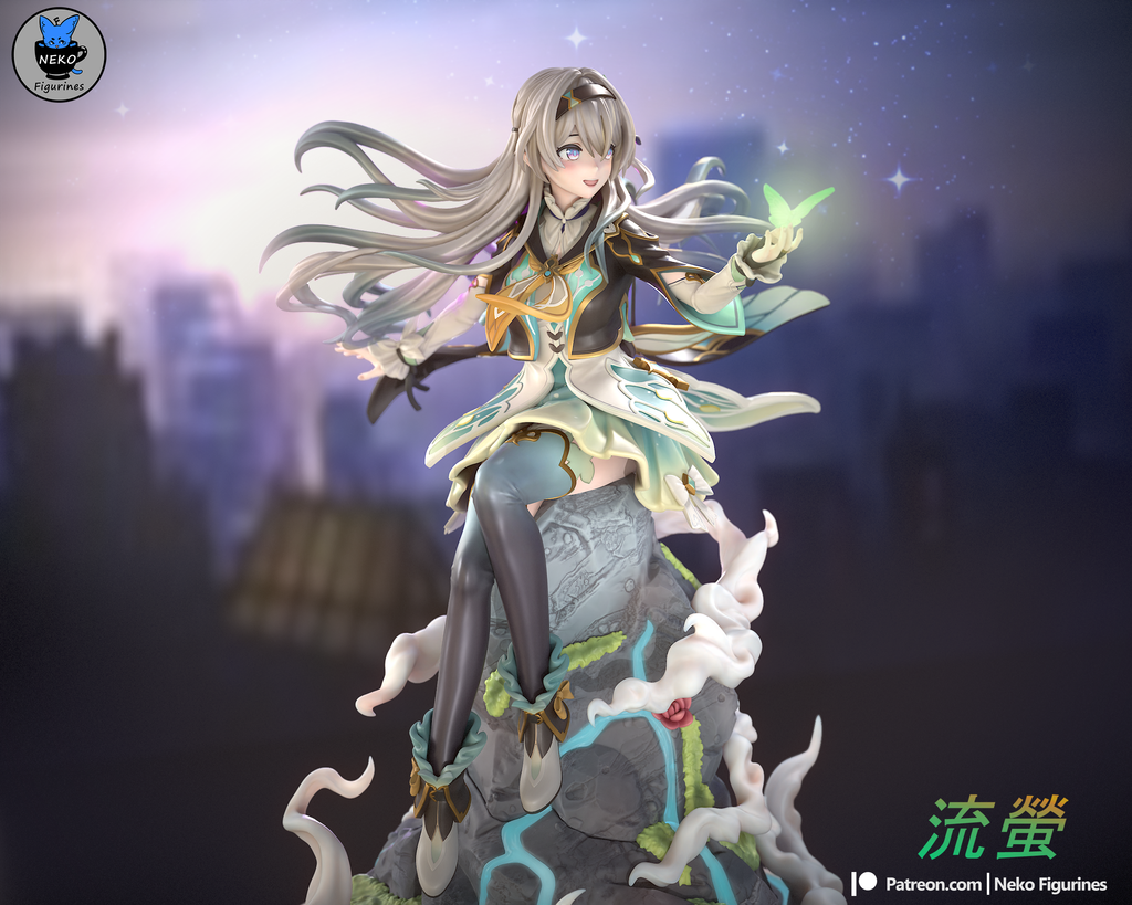 figurine firefly honkai star rail, figurine a peindre, honkai star rail