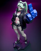 figurine rebecca cyberpunk edgerunner, figurine cyberpunk, lucy and david cyberpunk, figurine a peindre