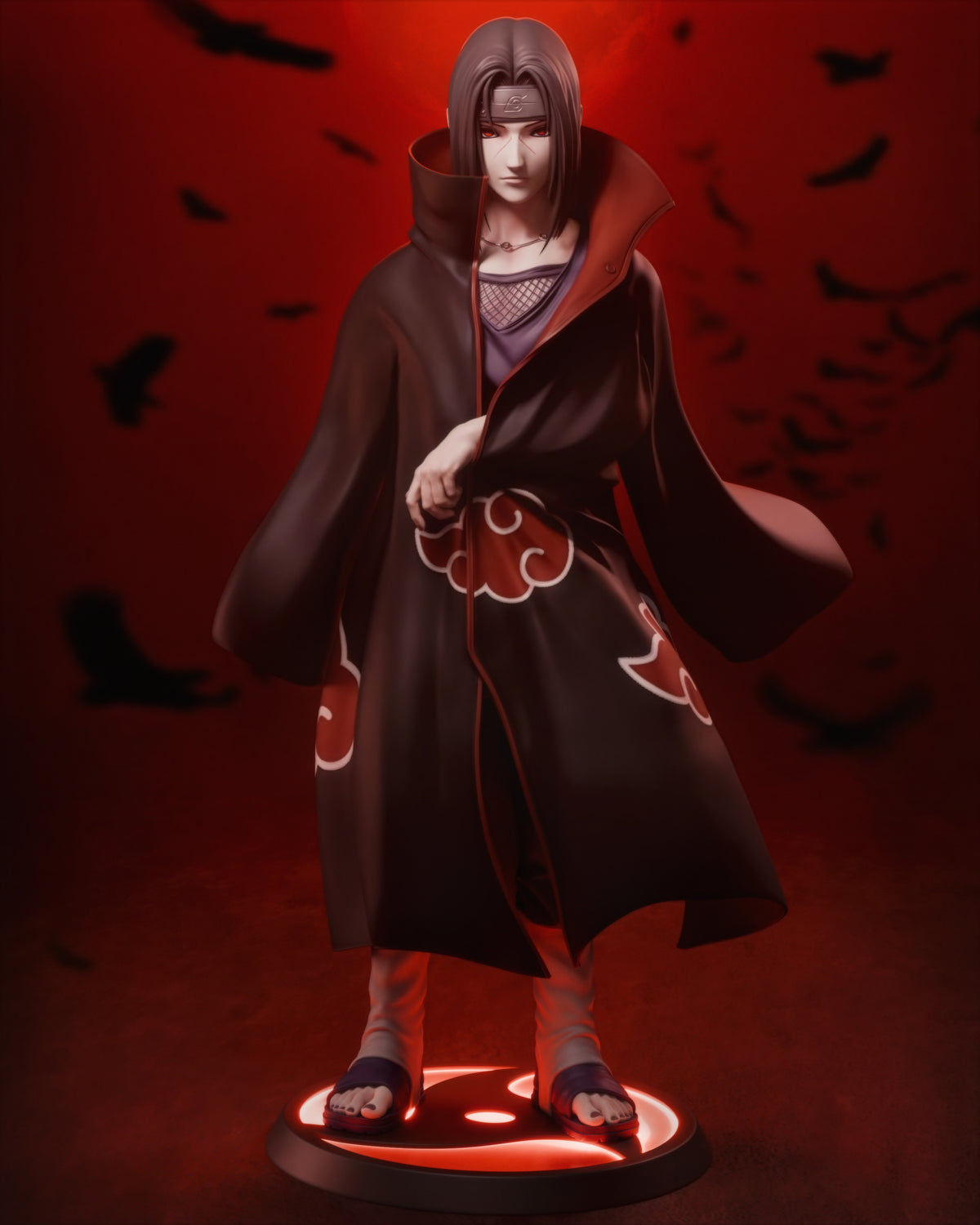 figurine ninja, figurine itachi, figurine a peindre