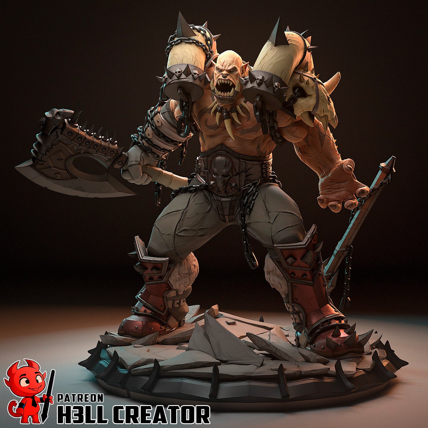 figurine world of warcraft, figurine Garrosh, figurine a peindre