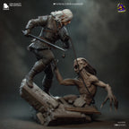 figurine geralt de riv, figurine the witcher, figurine sorceleur, figurine a peindre