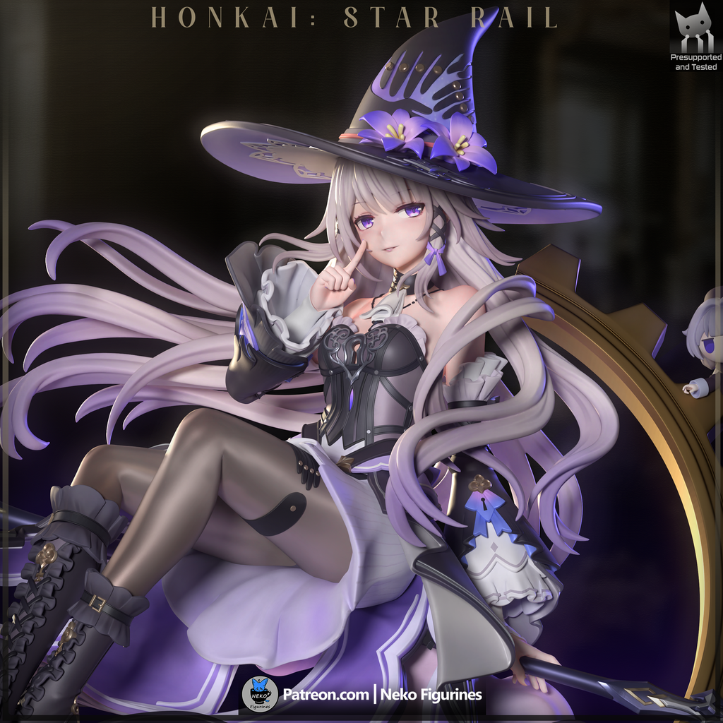 figurine the herta honkai star rail, figurine honkai star rail, figurine a peindre