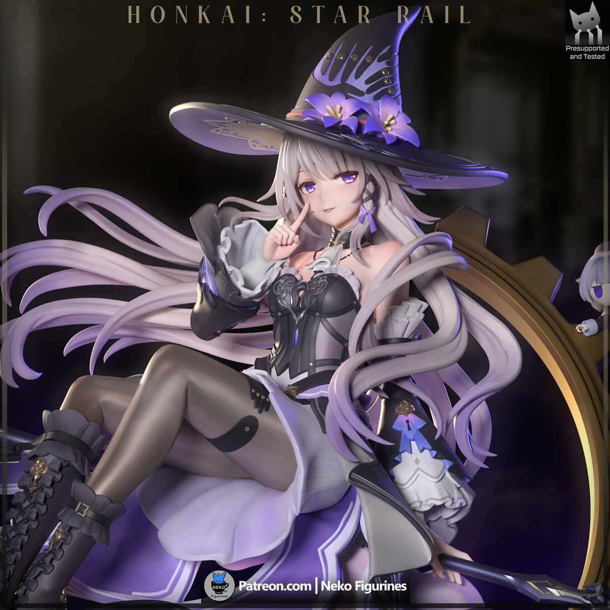 figurine the herta honkai star rail, figurine honkai star rail, figurine a peindre