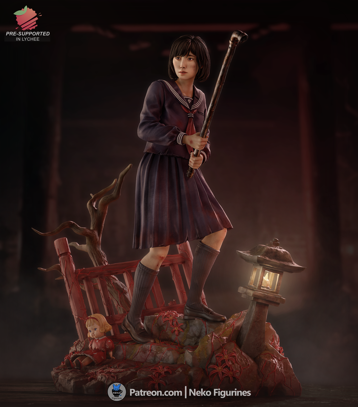 figurine hinako silent hill f, figurine silent hill, figurine a peindre