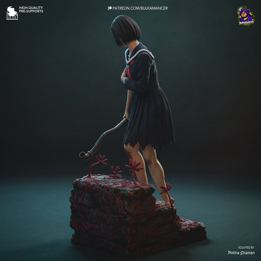 Figurine HInako silent hill f, silent hill f, figurine a peindre, horreur