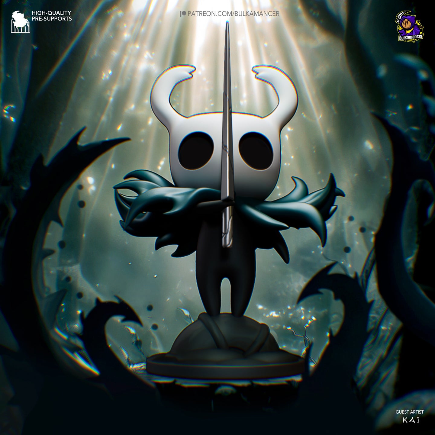 figurine hollow knight, hollow knight, figurine a peindre
