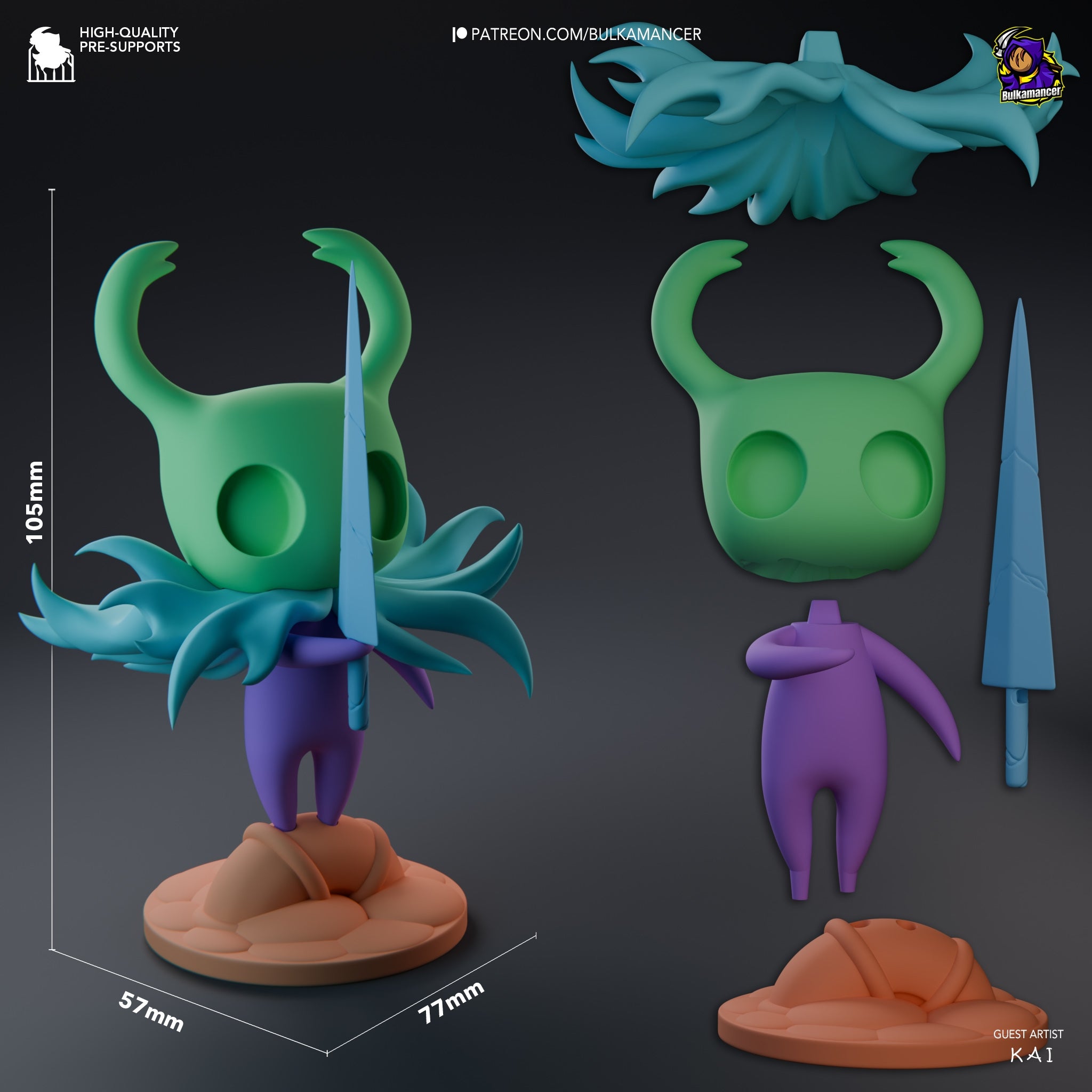 figurine hollow knight, hollow knight, figurine a peindre