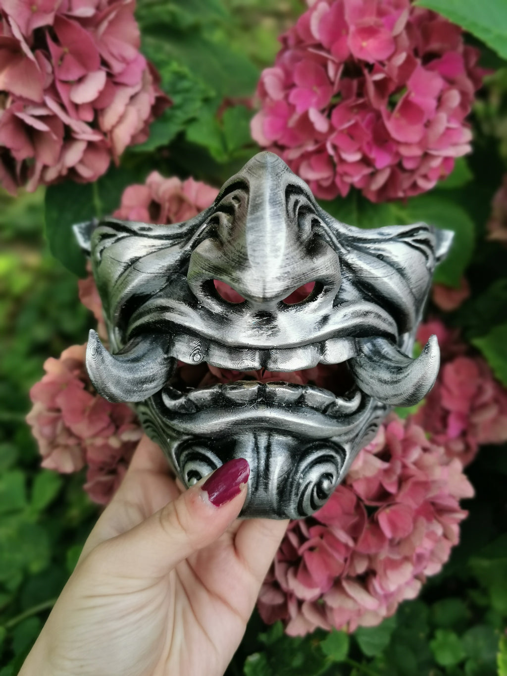 masque japonais, masque samouraï, oni, kitsune, masque hannya, samurai mask, japanese mask, japon, japan, manga, anime, demon slayer, naruto, cosplay, Daëlys Art