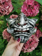 masque japonais, masque samouraï, oni, kitsune, masque hannya, samurai mask, japanese mask, japon, japan, manga, anime, demon slayer, naruto, cosplay, Daëlys Art