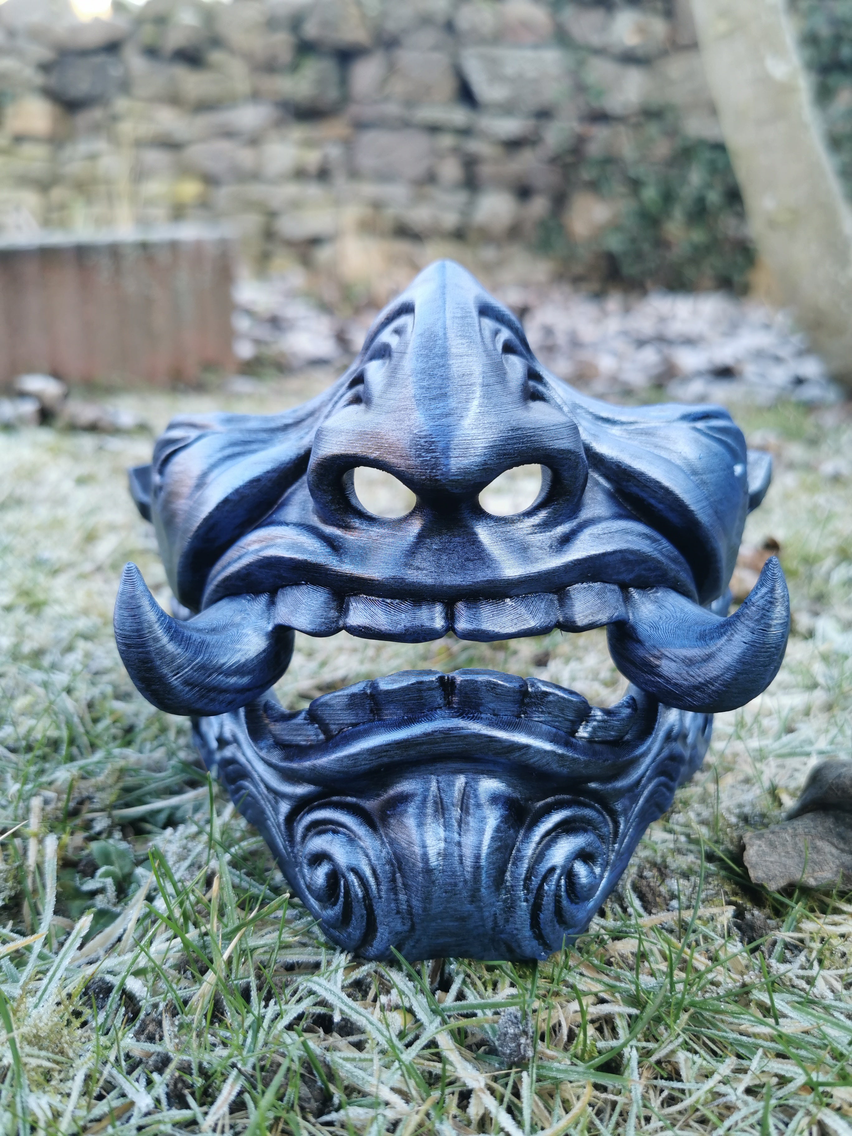 masque japonais, masque samouraï, oni, kitsune, masque hannya, samurai mask, japanese mask, japon, japan, manga, anime, demon slayer, naruto, cosplay, Daëlys Art