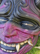 Charger l&#39;image dans la galerie, oni, décoration murale oni, décoration japonaise, masque oni, masque japonais, masque samuraï, oni wall decoration, japanese decor, samuraï props, hannya mask, masque hannya, décoration japonaise, manga, anime, Daëlys Art
