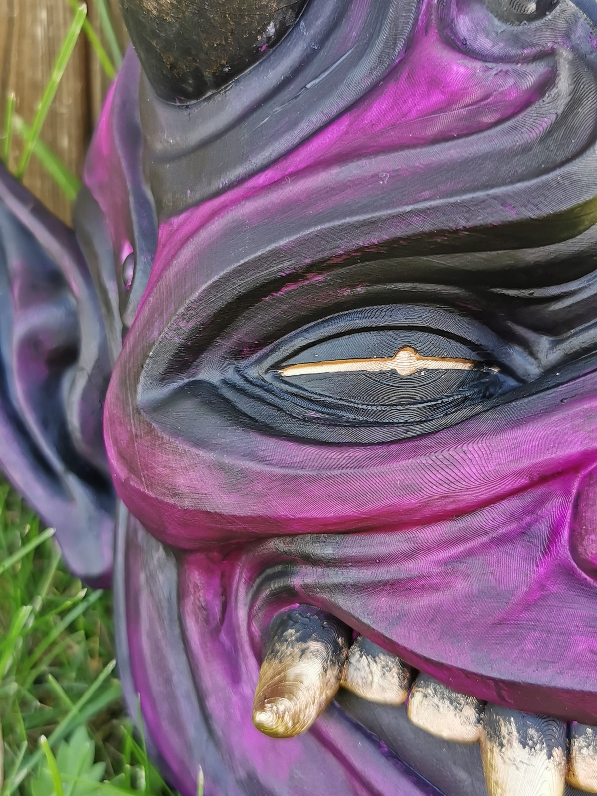 oni, décoration murale oni, décoration japonaise, masque oni, masque japonais, masque samuraï, oni wall decoration, japanese decor, samuraï props, hannya mask, masque hannya, décoration japonaise, manga, anime, Daëlys Art