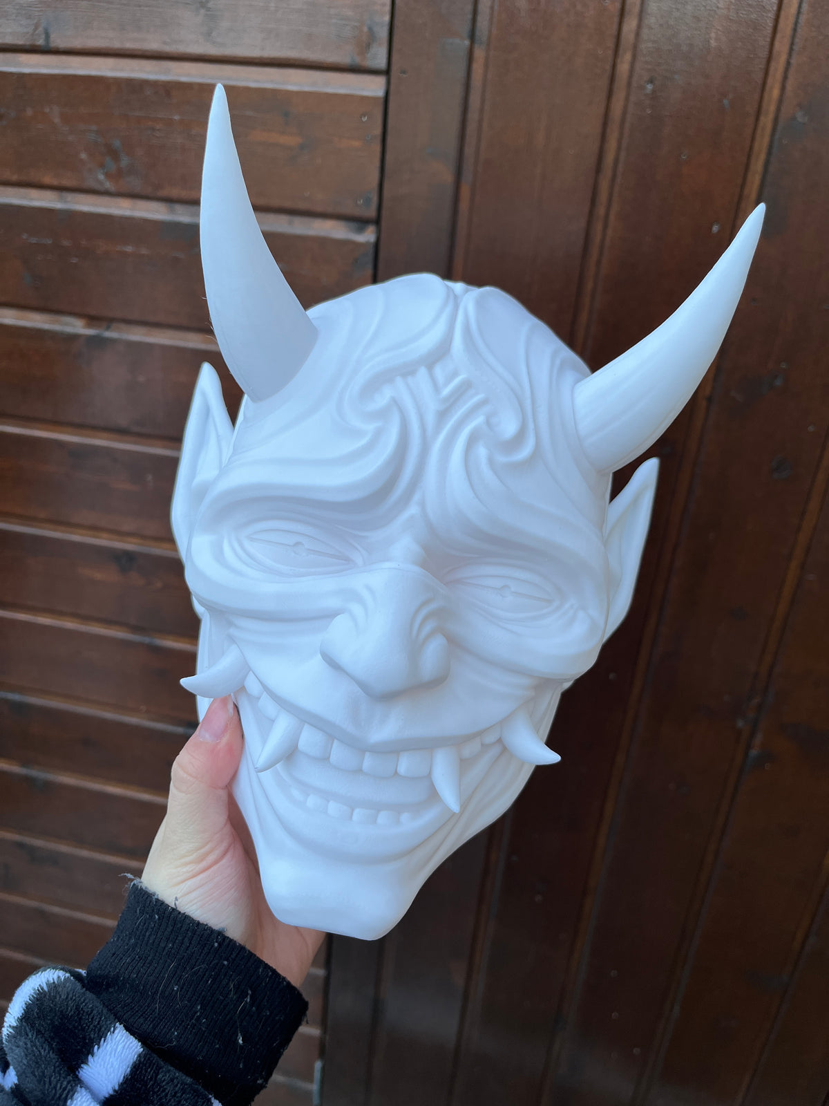 Masque Oni décoratif - brut