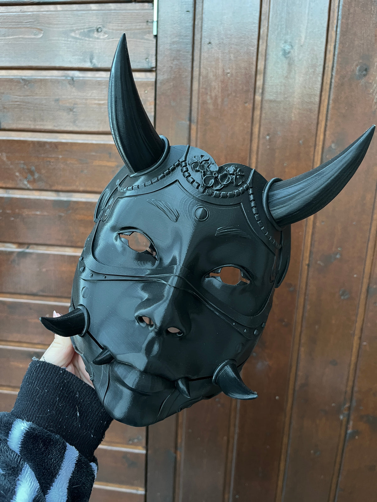 Masque oni, masque démon japonais, décoration japonaise, folklore japonais, japon traditionnel, Yokaï, Hannya, Daëlys Art