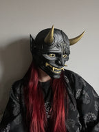 Masque oni, masque démon japonais, décoration japonaise, folklore japonais, japon traditionnel, Yokaï, Hannya, Daëlys Art