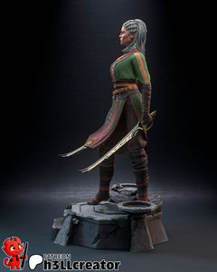 Jaheira, figurine Jaheira, figurine Baldur's Gate, Baldur's Gate, figurine à peindre