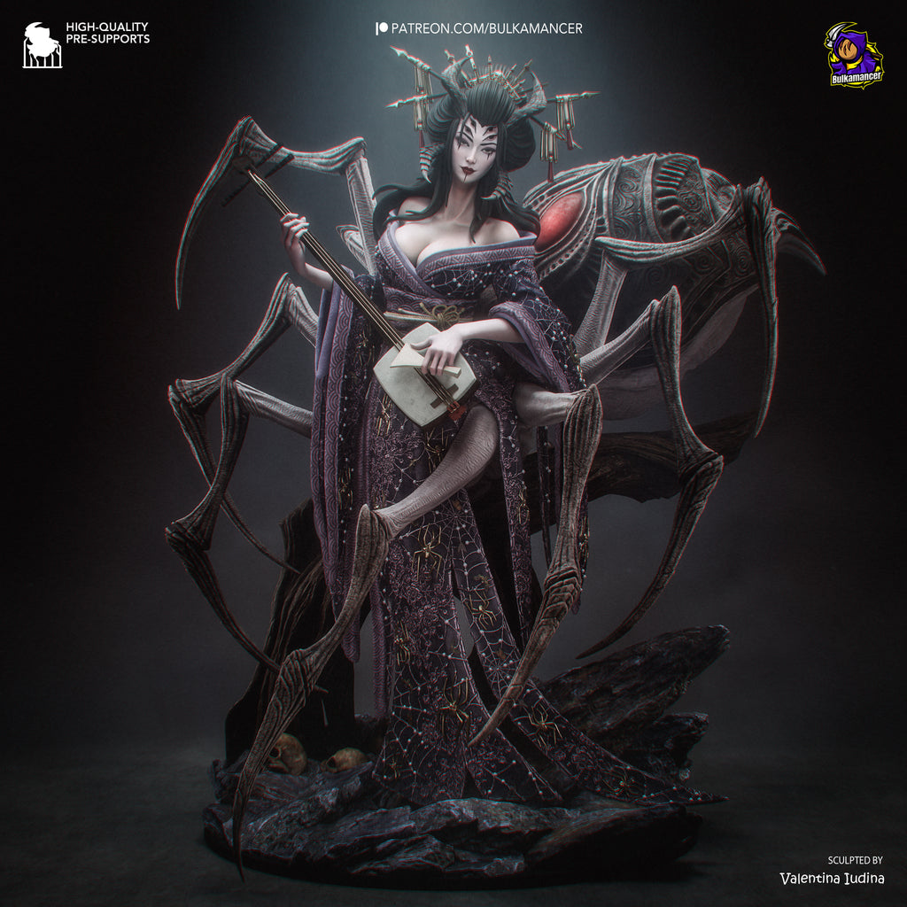 figurine jorogumo, figurine yokai, japon, figurine japon, mythologie japonaise, figurine a peindre