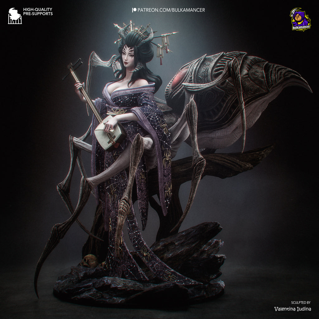 figurine jorogumo, figurine yokai, japon, figurine japon, mythologie japonaise, figurine a peindre
