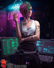 Load image into Gallery viewer, figurine judy cyberpunk 2077, figurine a peindre, figurine de collection

