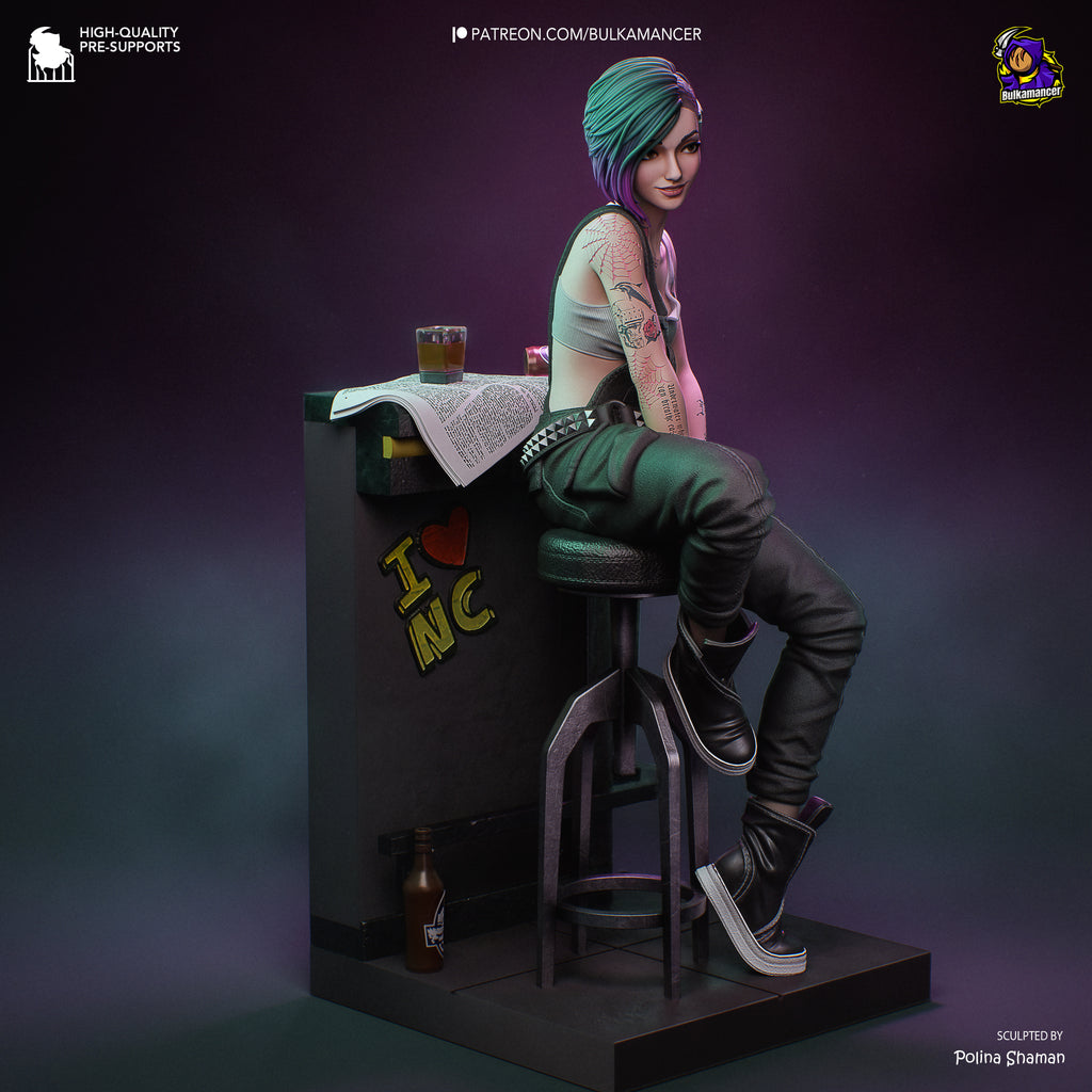 figurine cybepunk 2077, figurine Judy cyberpunk, figurine a peindre