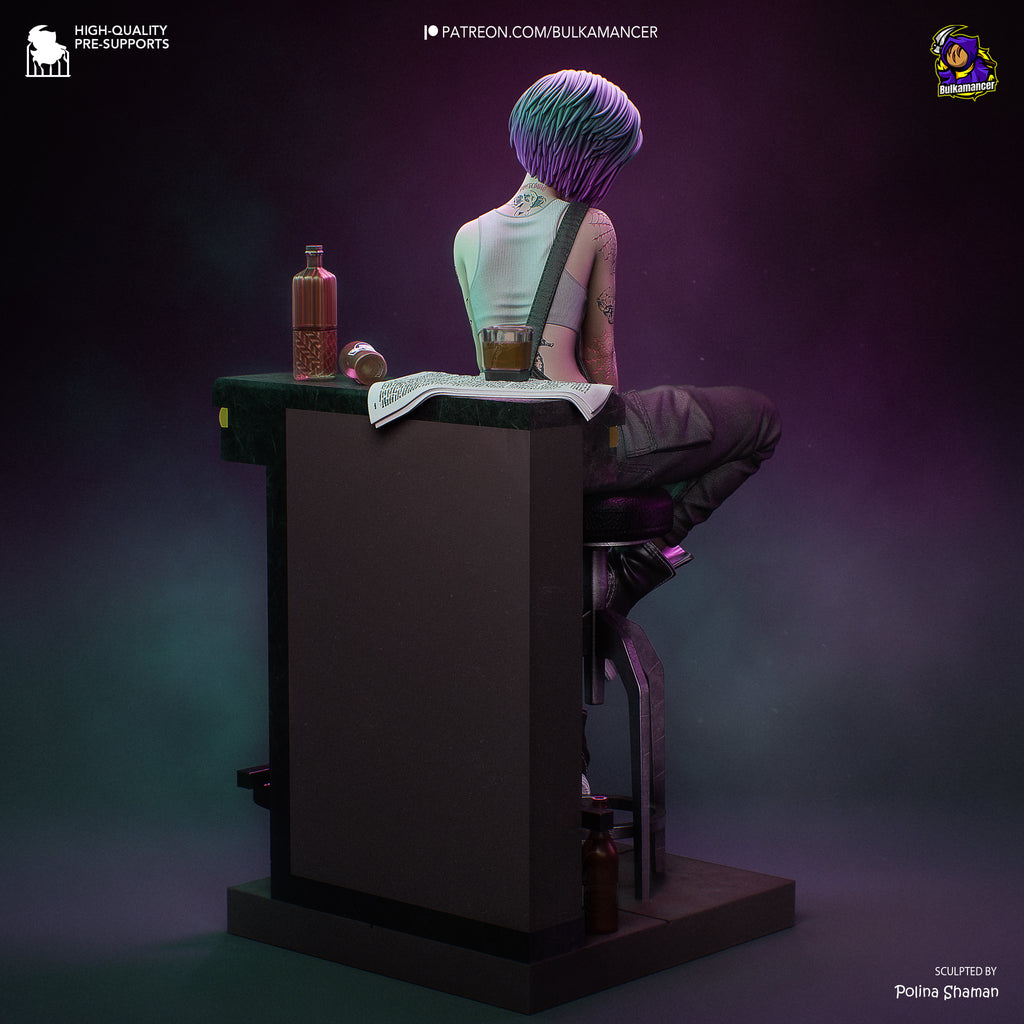 figurine cybepunk 2077, figurine Judy cyberpunk, figurine a peindre