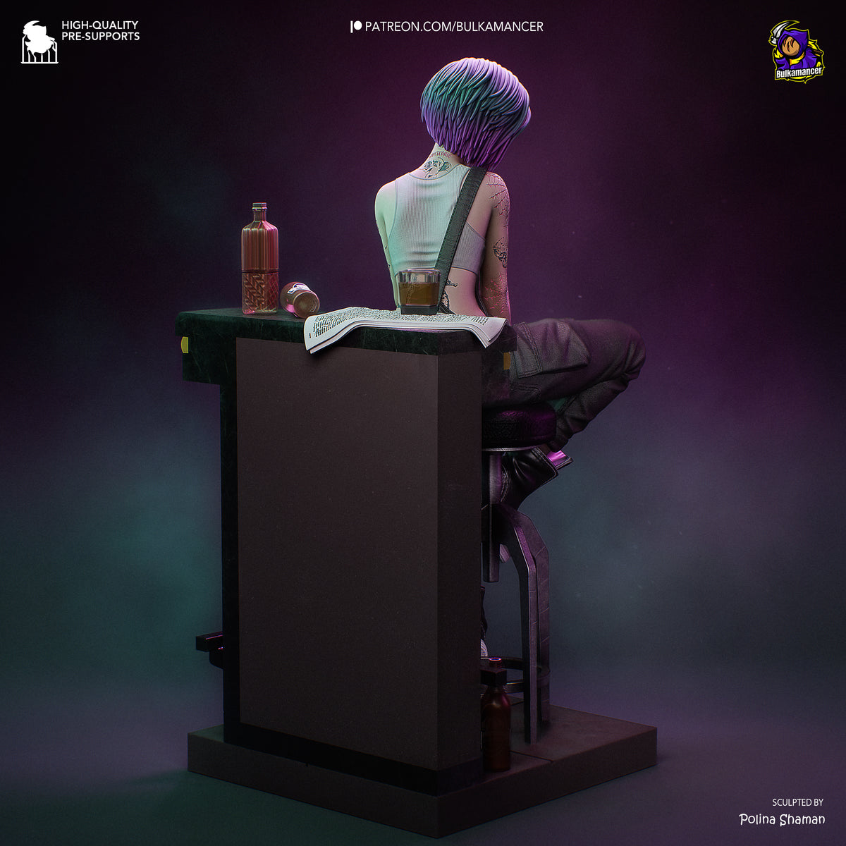 figurine cybepunk 2077, figurine Judy cyberpunk, figurine a peindre