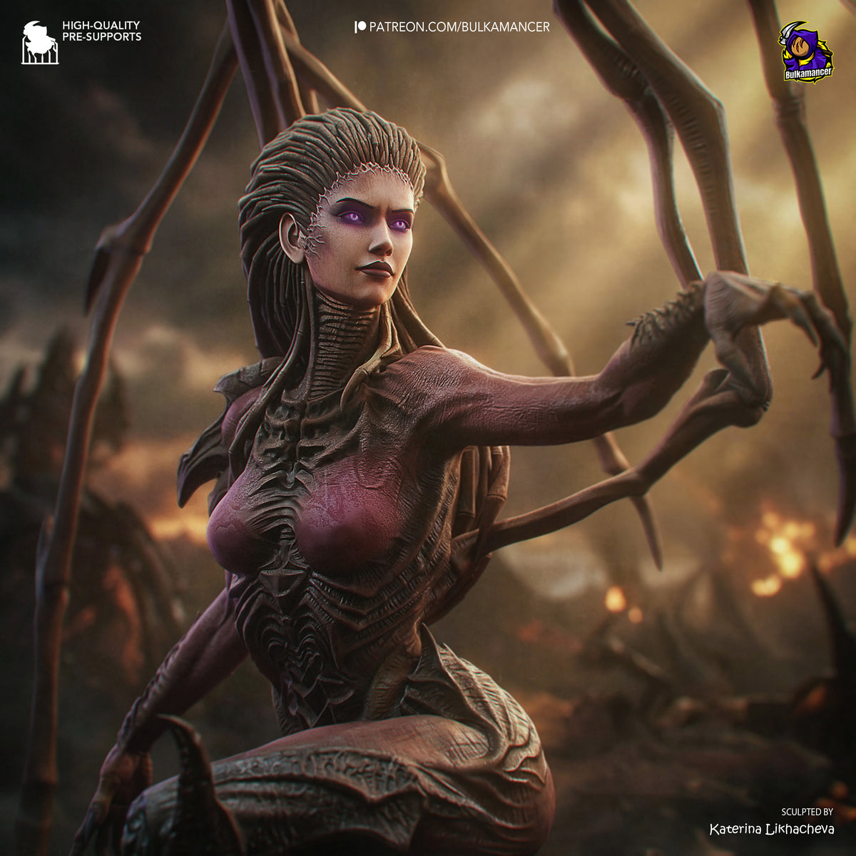 figurine kerrigan, figurine starcraft, figurine a peindre