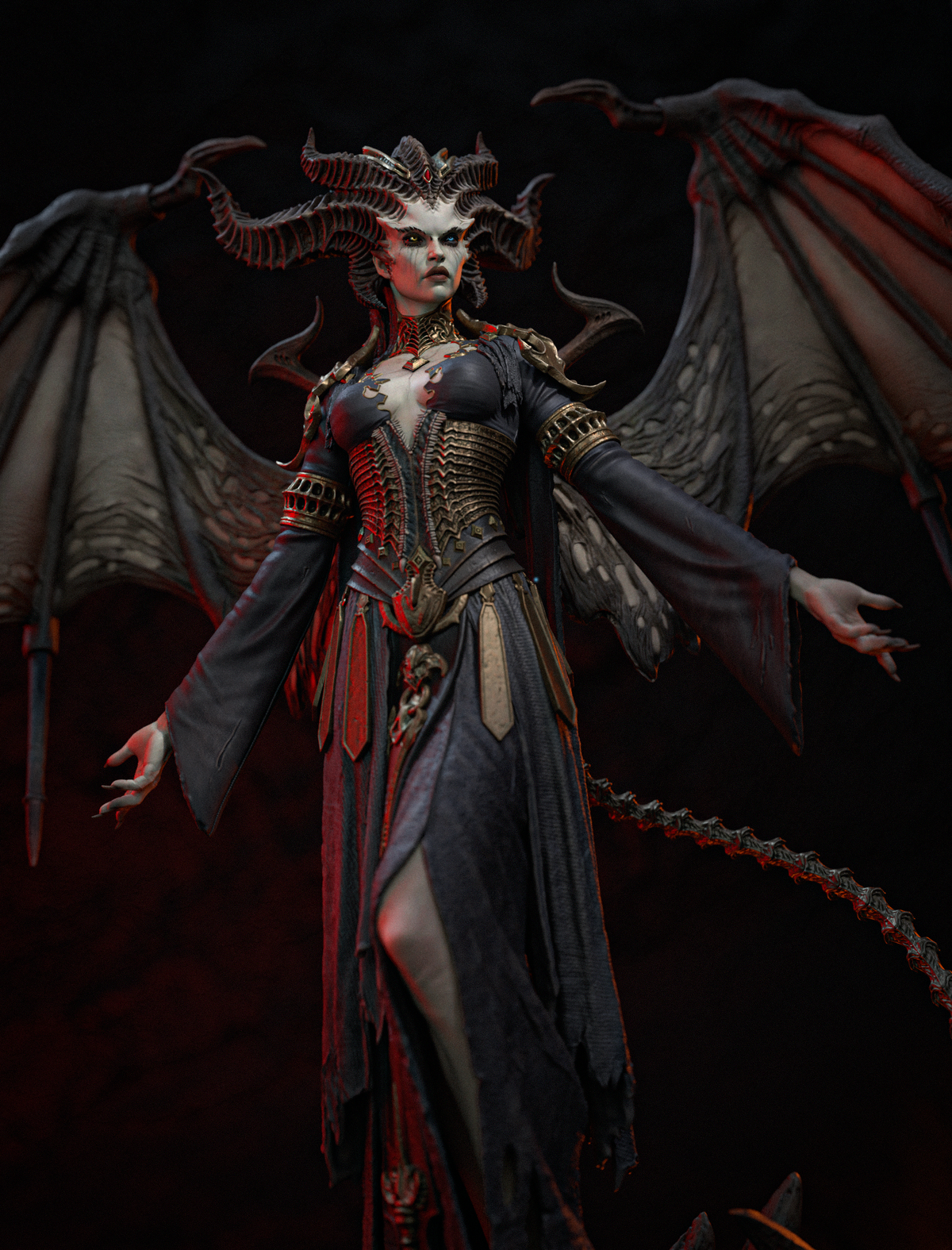 figurine Liltih, figurine a peindre, figurine diablo