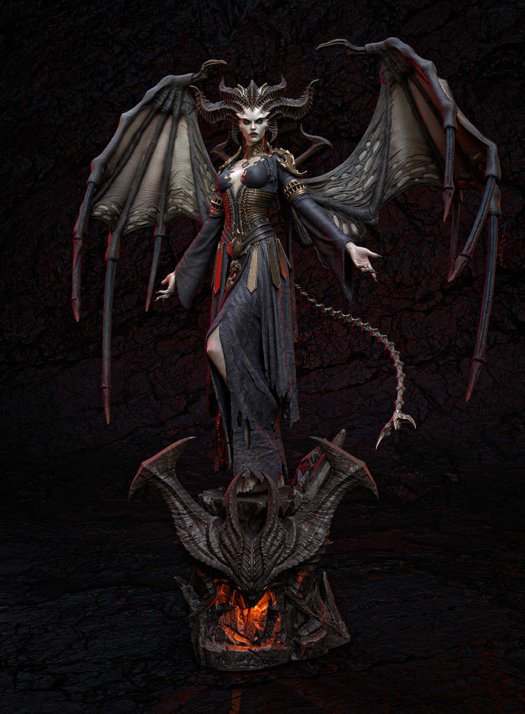 figurine Liltih, figurine a peindre, figurine diablo