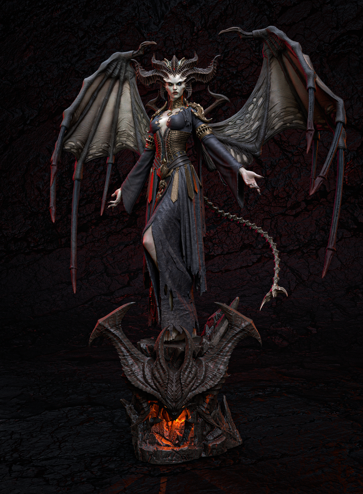 figurine Liltih, figurine a peindre, figurine diablo