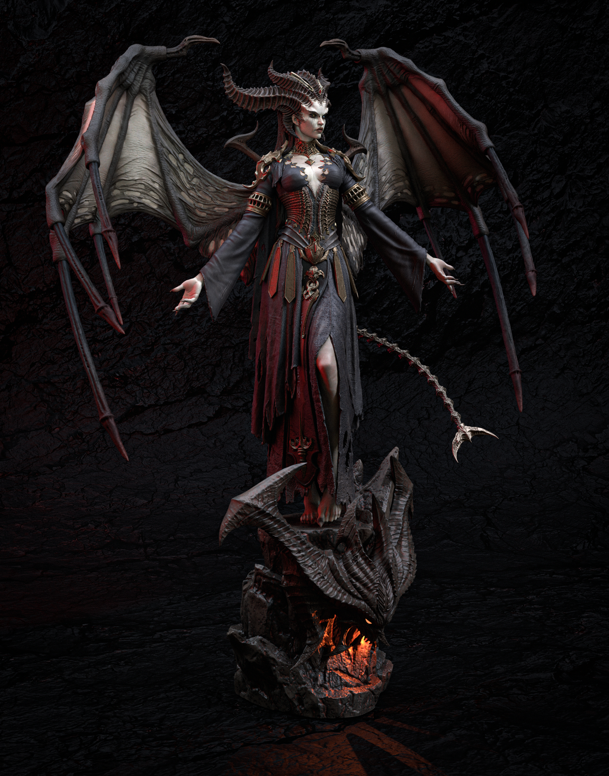 figurine Liltih, figurine a peindre, figurine diablo