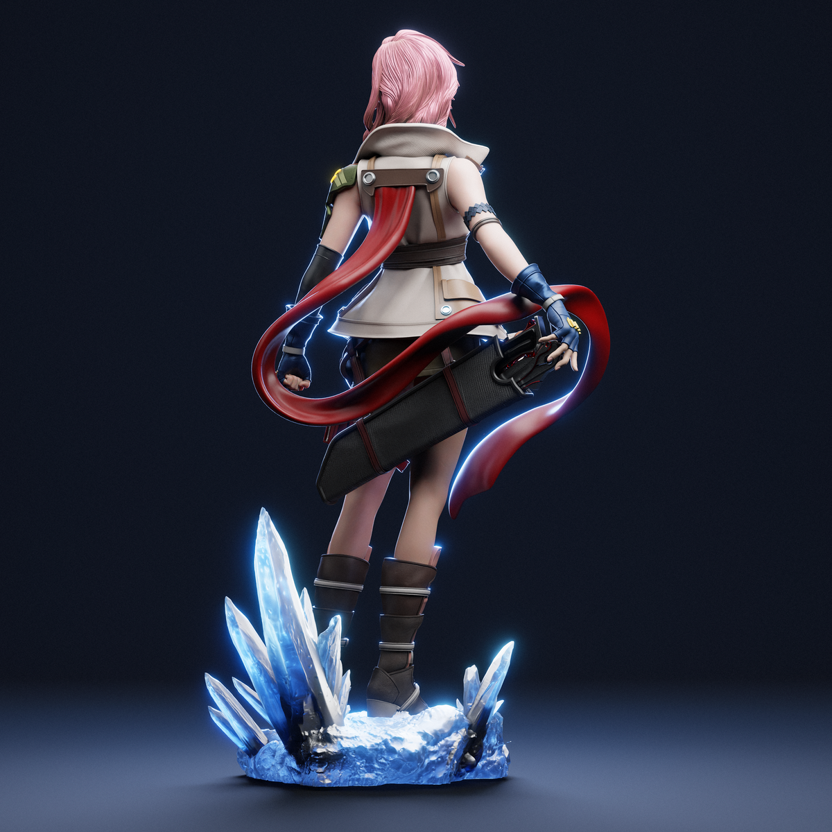 figurine lightning, figurine final fantasy, ffXIII, figurine a peindre