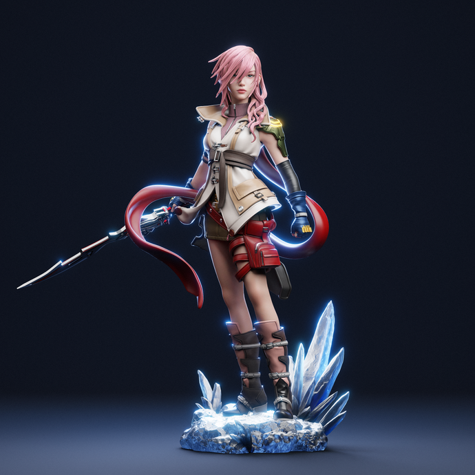 figurine lightning, figurine final fantasy, ffXIII, figurine a peindre