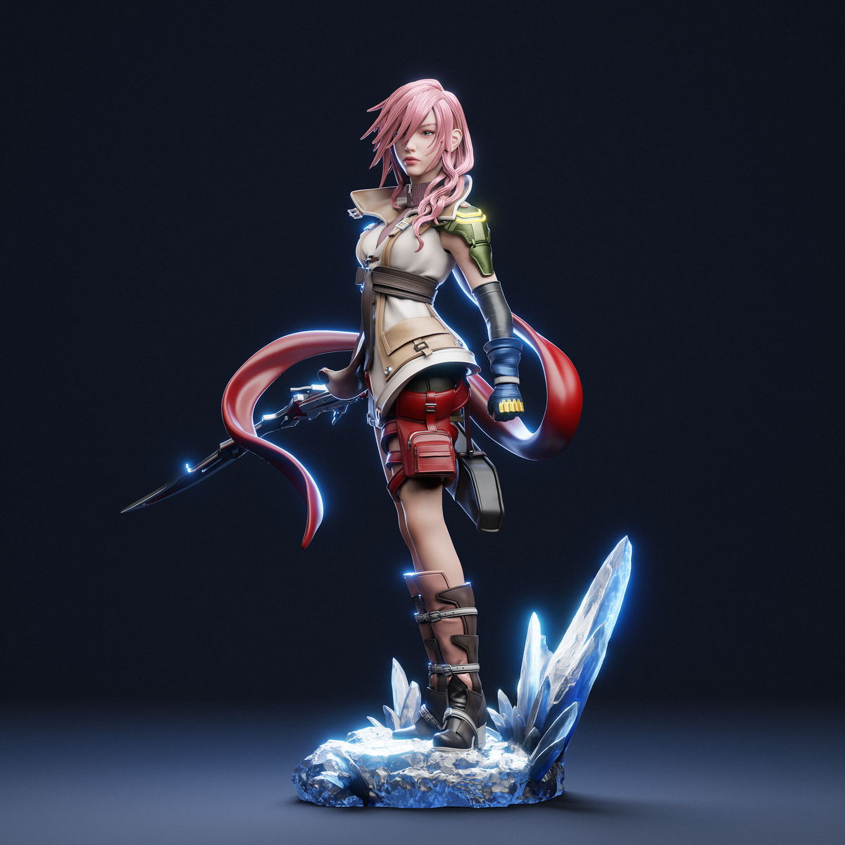 figurine lightning, figurine final fantasy, ffXIII, figurine a peindre