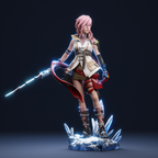 figurine lightning, figurine final fantasy, ffXIII, figurine a peindre