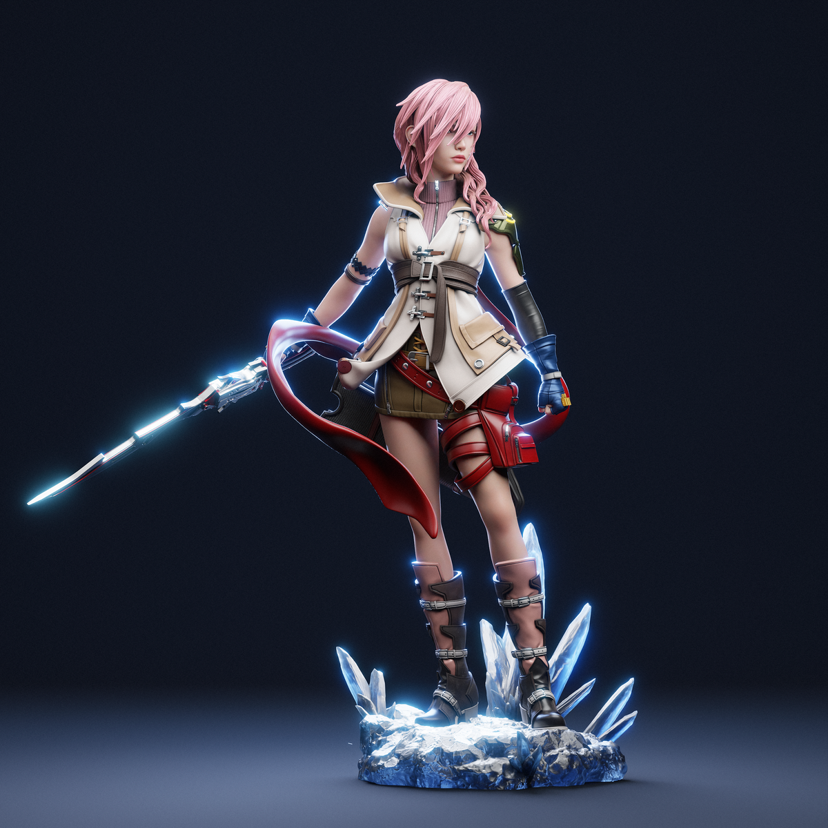 figurine lightning, figurine final fantasy, ffXIII, figurine a peindre