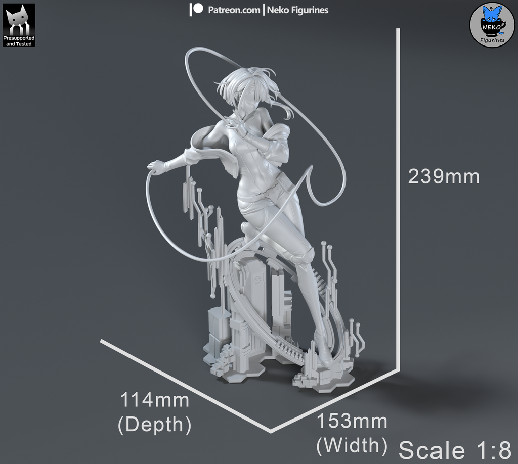 Figurine à peindre - Lucy - Cyberpunk