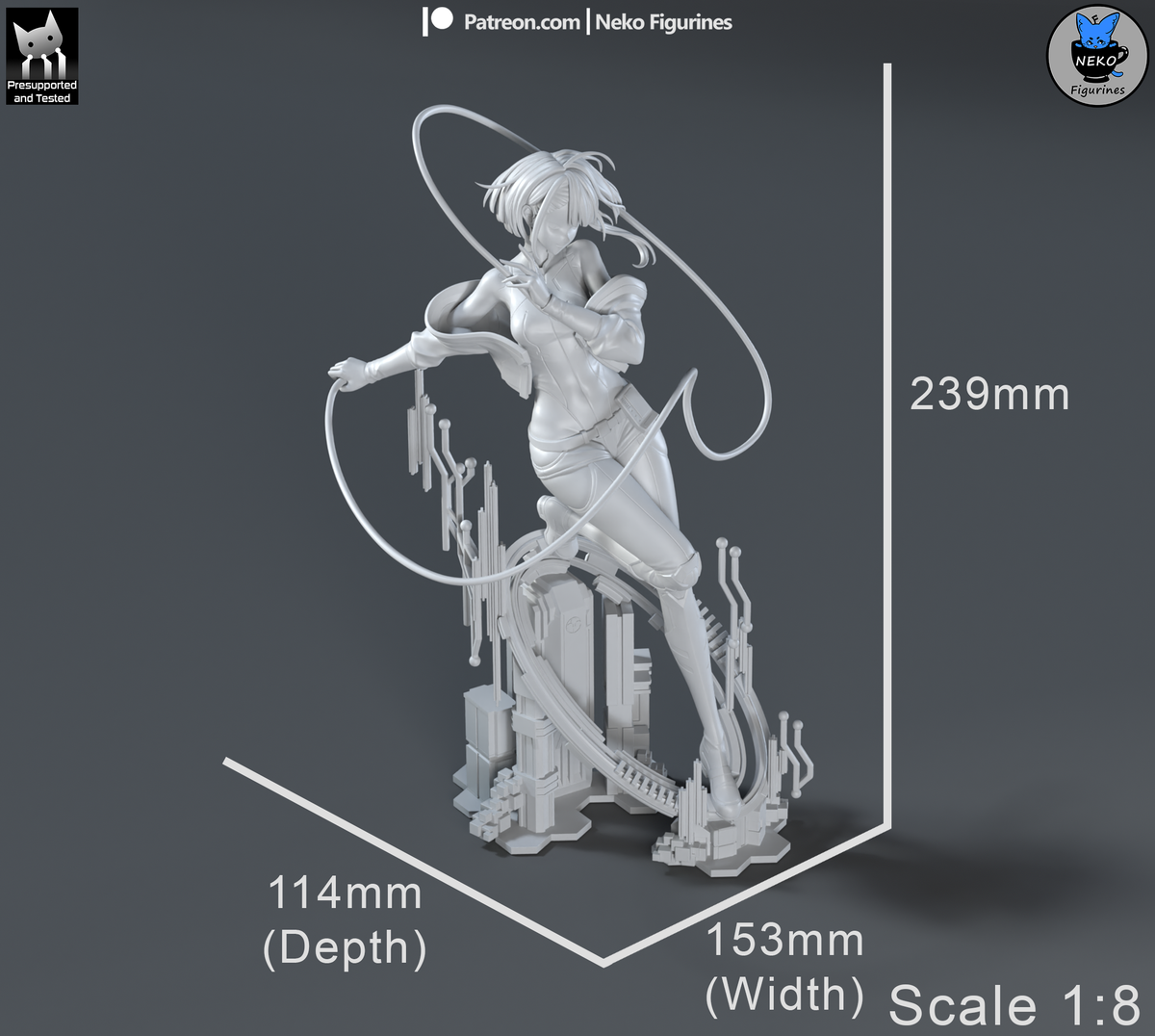 Figurine à peindre - Lucy - Cyberpunk