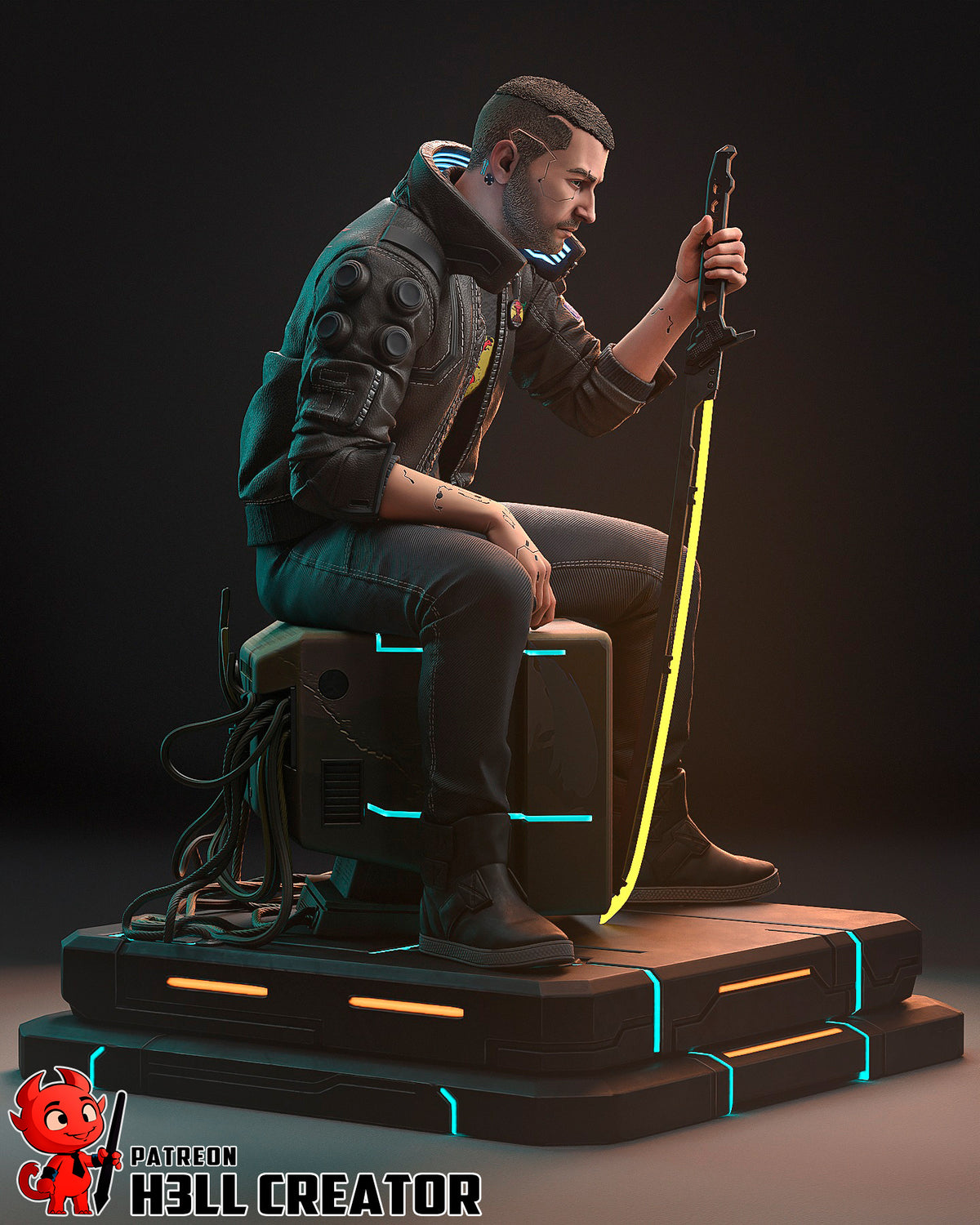 v cyberpunk, figurine cyberpunk , cyberpunk 2077, figurine a peindre