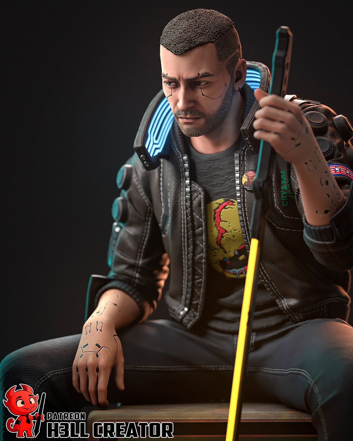 v cyberpunk, figurine cyberpunk , cyberpunk 2077, figurine a peindre