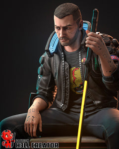 v cyberpunk, figurine cyberpunk , cyberpunk 2077, figurine a peindre