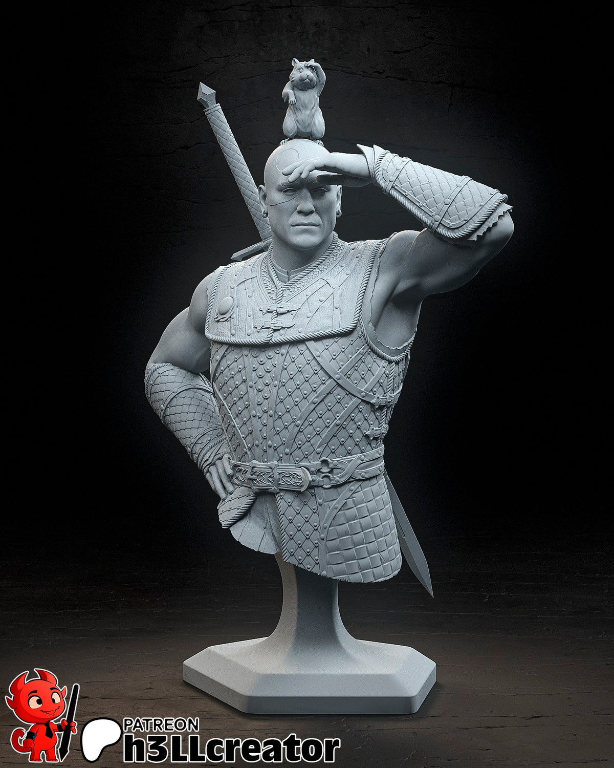 Figurine Baldur's Gate, figurine Minsc, figurine a peindre