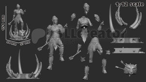 Figurine Baldur's Gate, figurine Minthara, Shadowheart figurine, figurine Baldur's Gate, figurine à peindre