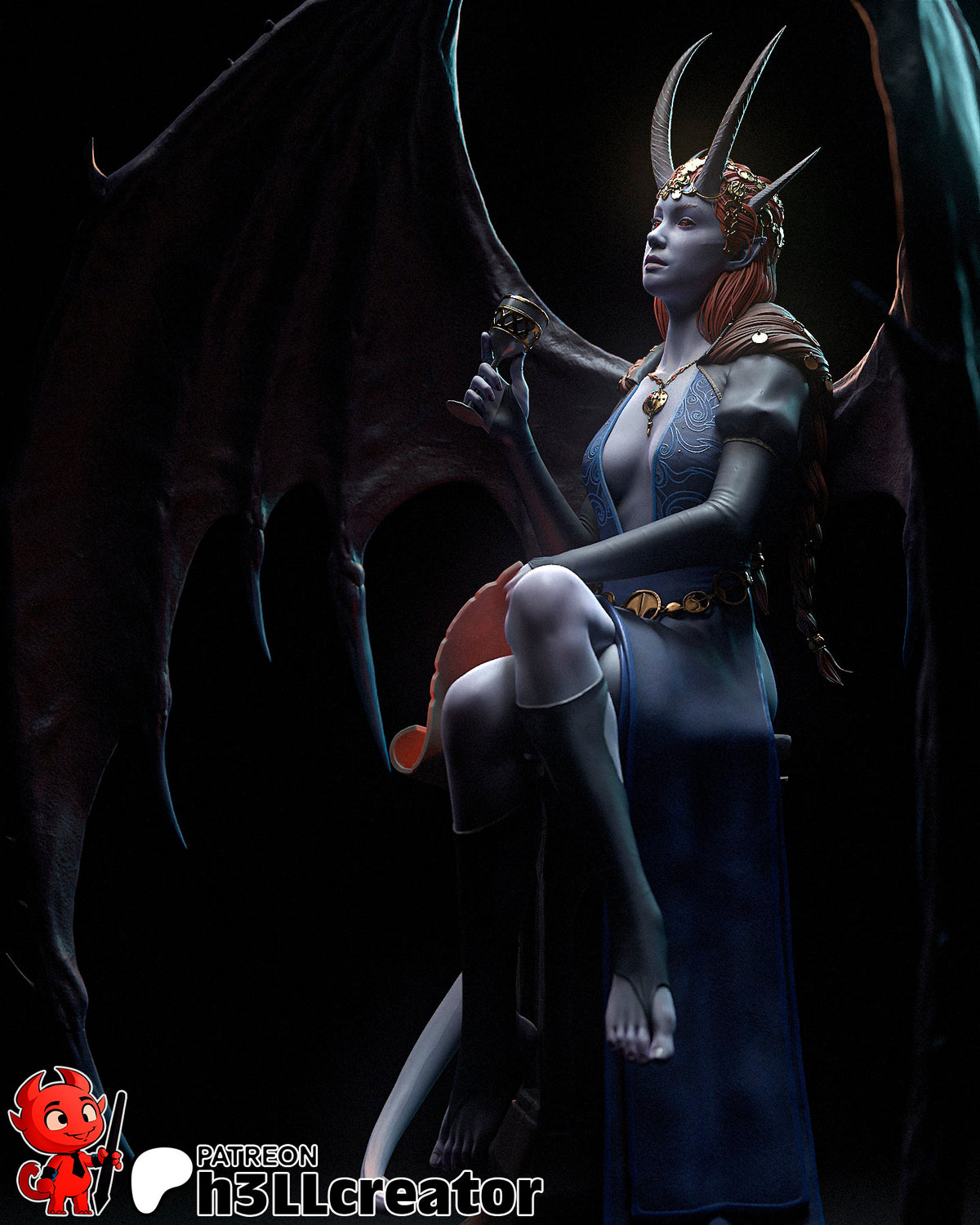 figurine a peindre, figurine baldur's gate 3, figurine mizora, karlach, ombrecoeur, astarion, lae'zel