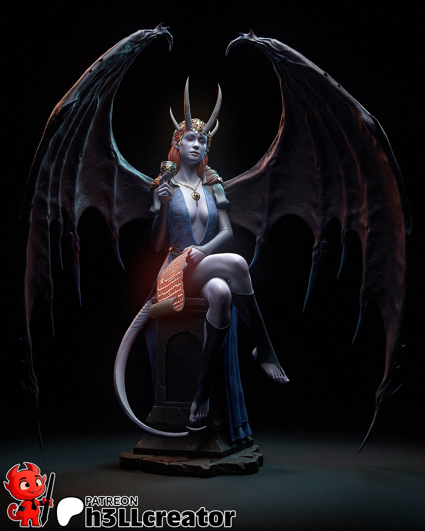 figurine a peindre, figurine baldur's gate 3, figurine mizora, karlach, ombrecoeur, astarion, lae'zel