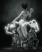 figurine fiancée de frankenstein, figurine monstre, halloween, figurine a peindre