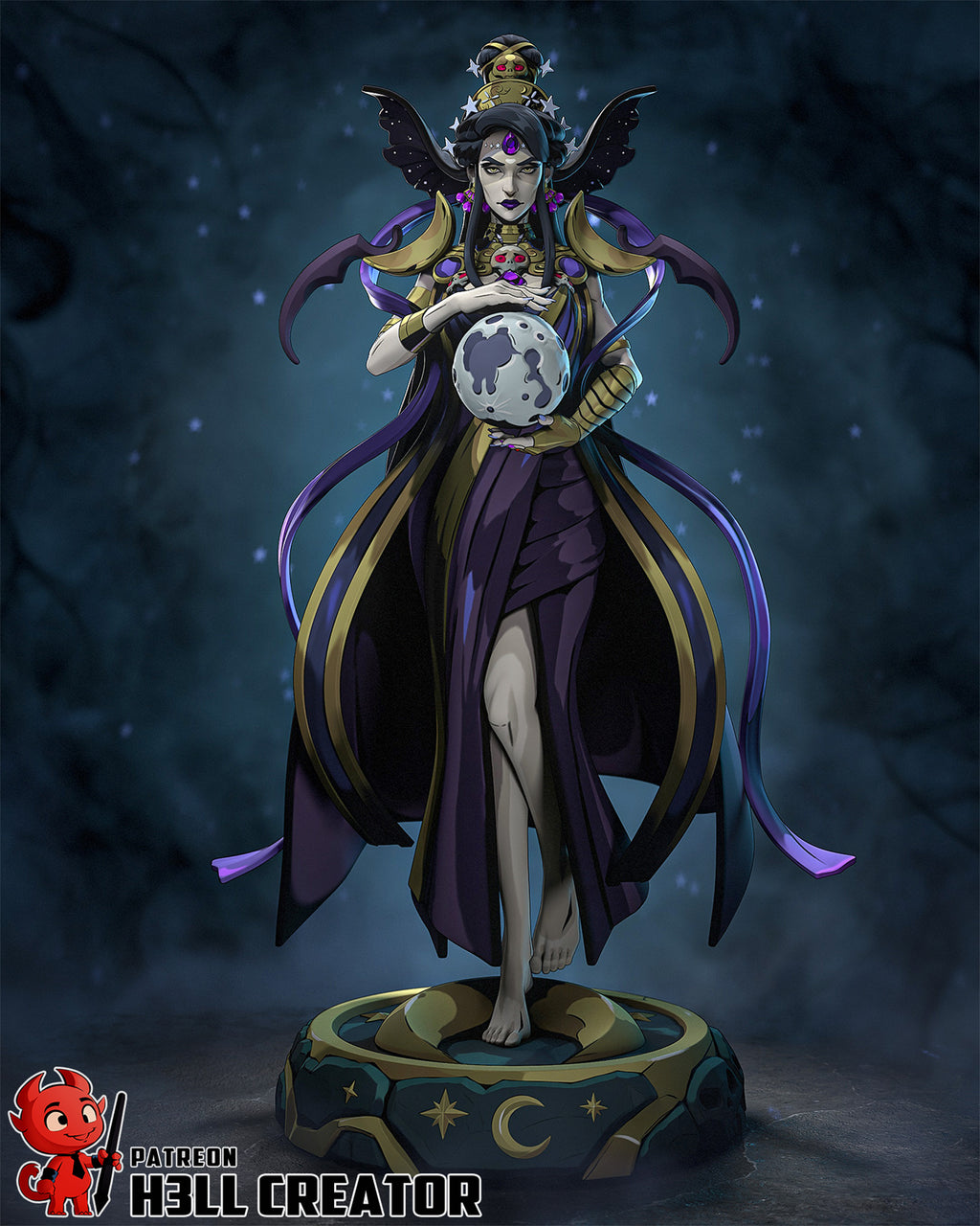 figurine nyx, figurine a peindre, figurine hades