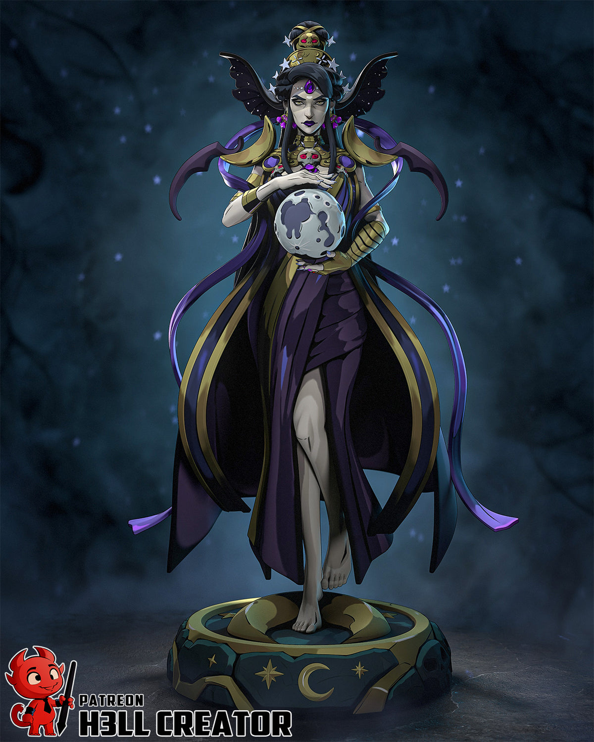 figurine nyx, figurine a peindre, figurine hades
