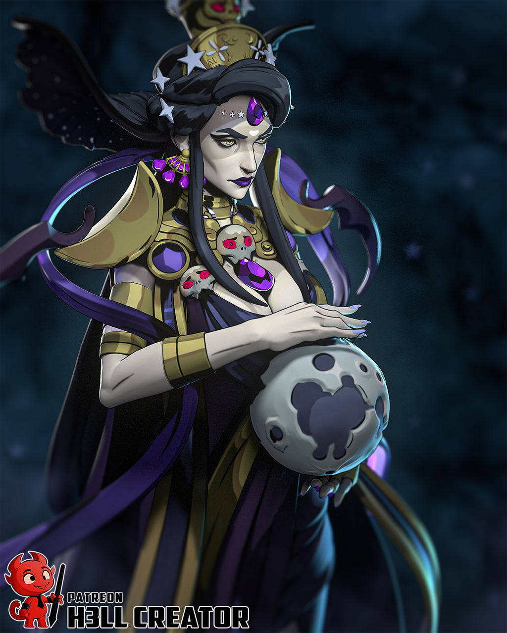 figurine nyx, figurine a peindre, figurine hades